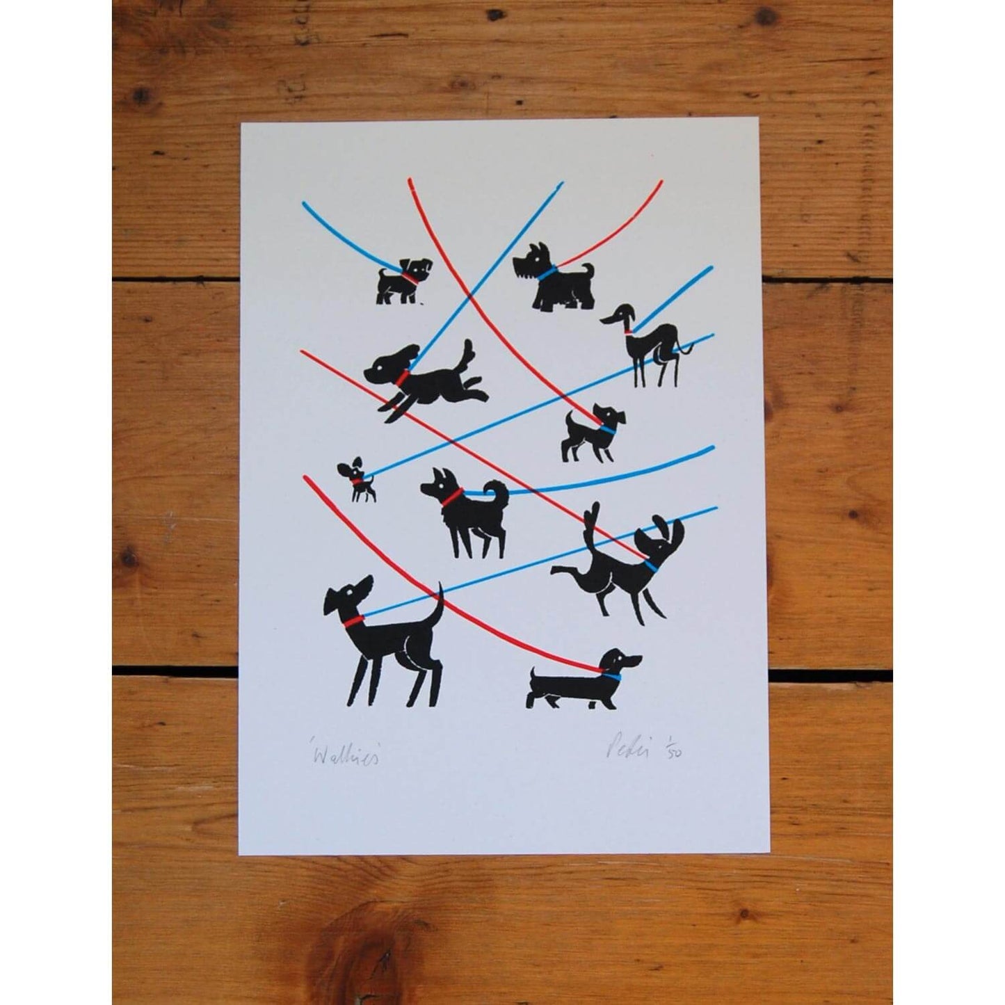 Walkies Art Screen Print