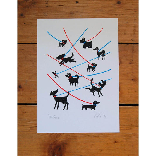 Walkies Art Screen Print