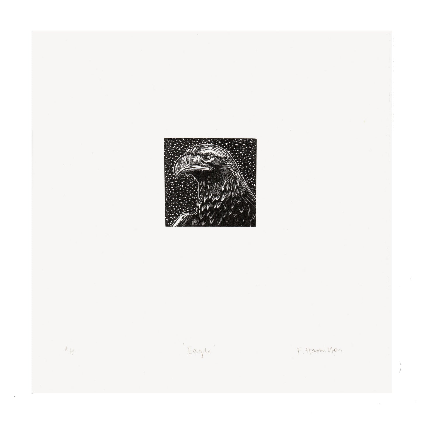 Eagle Wood Engraving Art Print