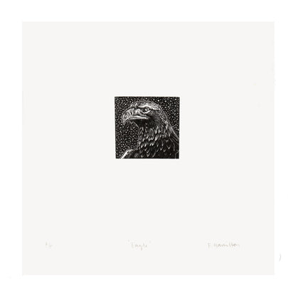 Eagle Wood Engraving Art Print