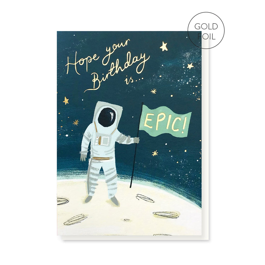 Epic Spaceman Birthday card by Stormy Knight