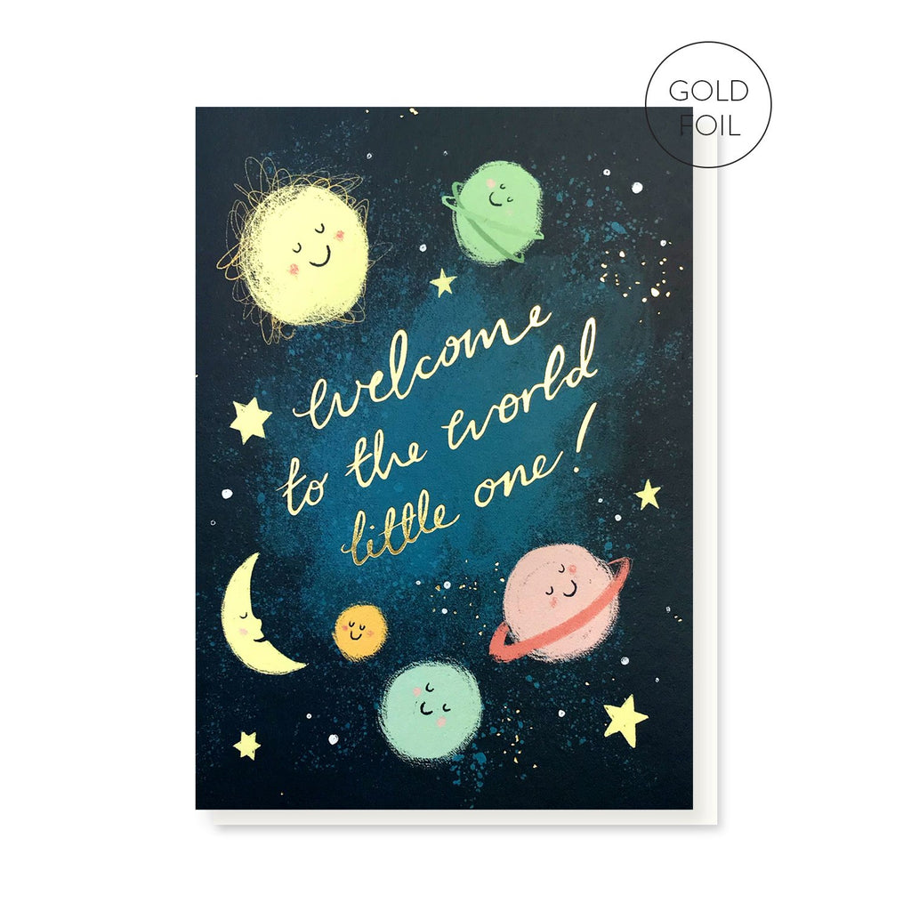 Welcome Little One new baby greeting card by Stormy Knight