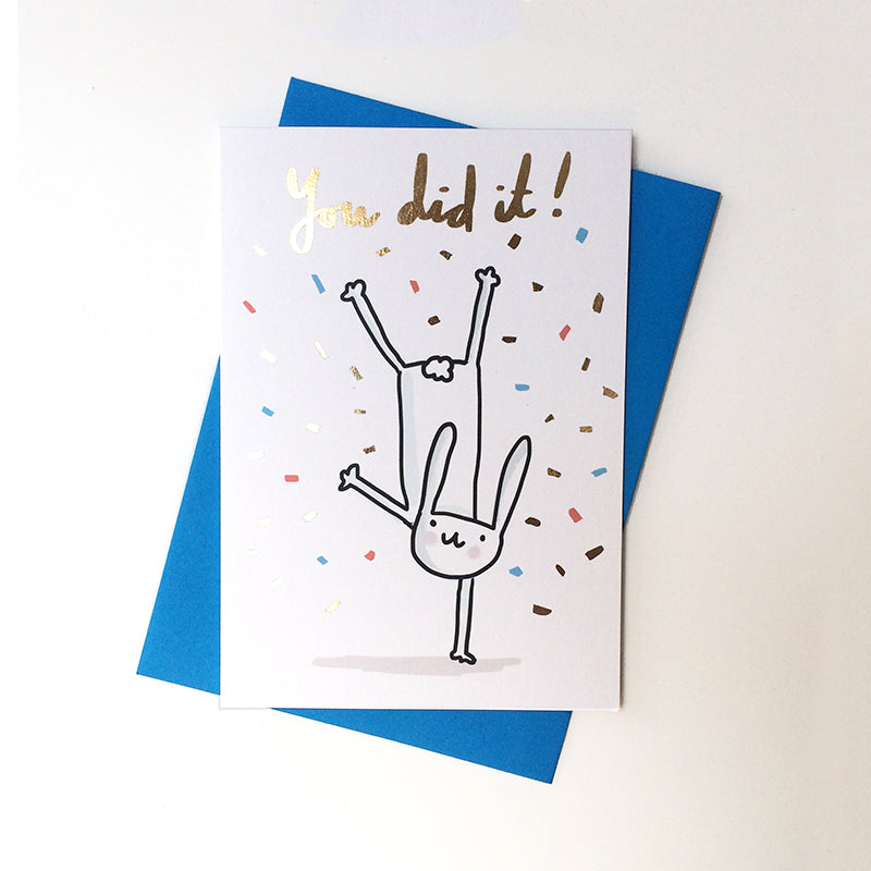 You Did It Bunny Card
