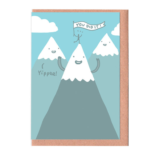 You did it congratulations mountain greeting card by Sarah Ray.