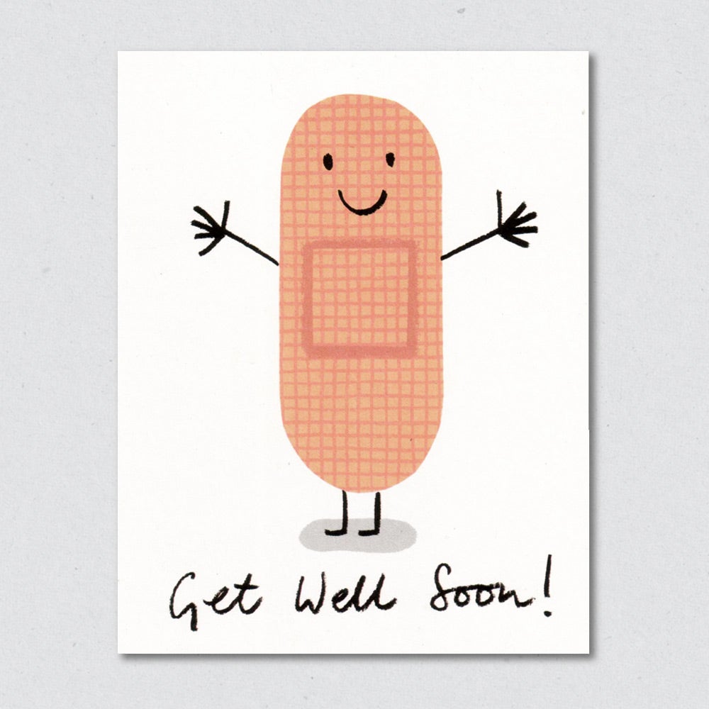 Band Aid Get Well Soon greeting card by Lisa Jones Studio