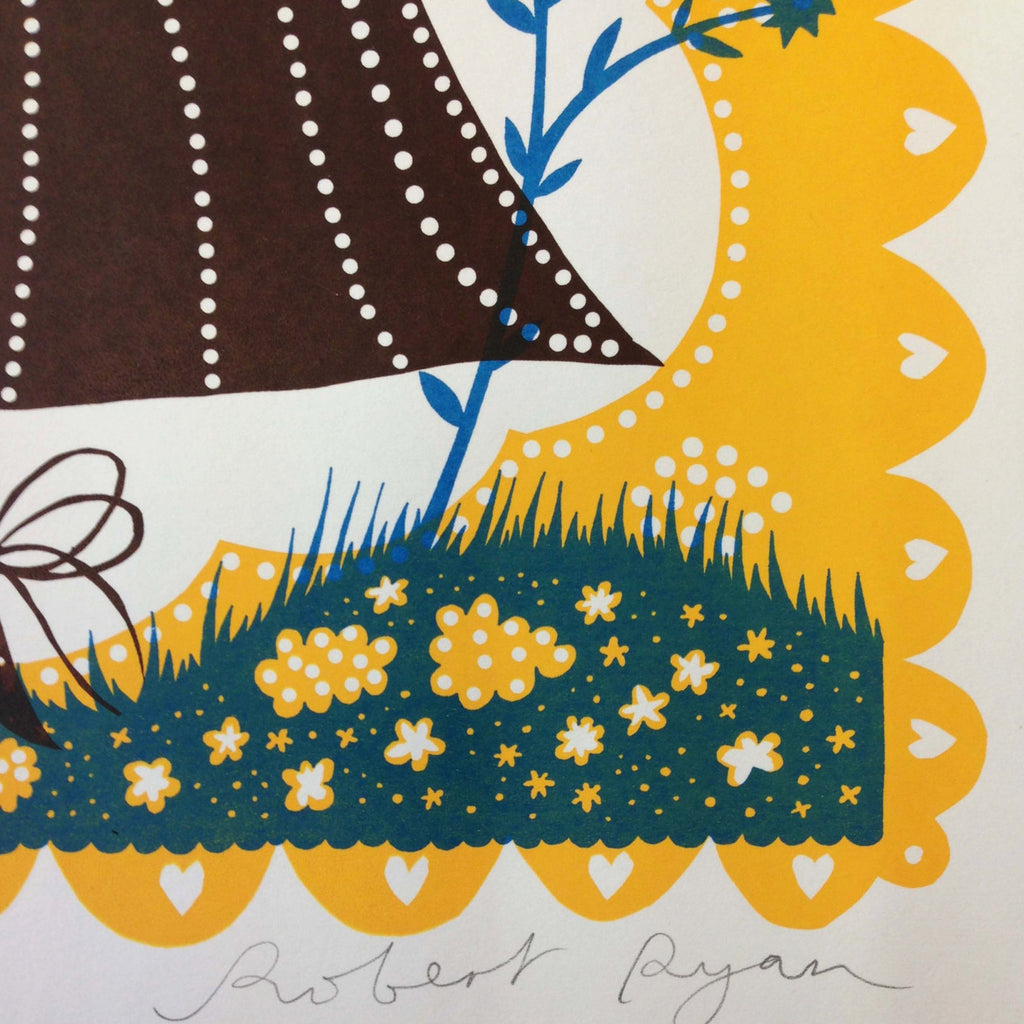 Bird Lady print by Rob Ryan