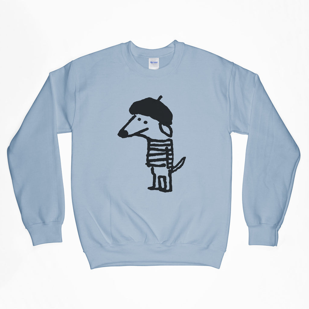 Beret Dog Sweatshirt Blue