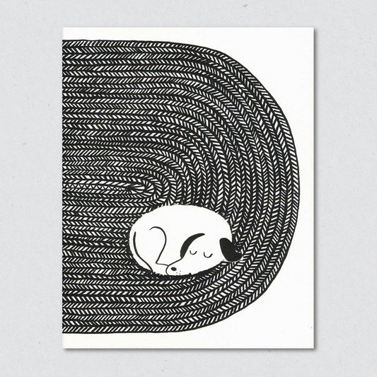Dog Tired card by Lisa Jones Studio