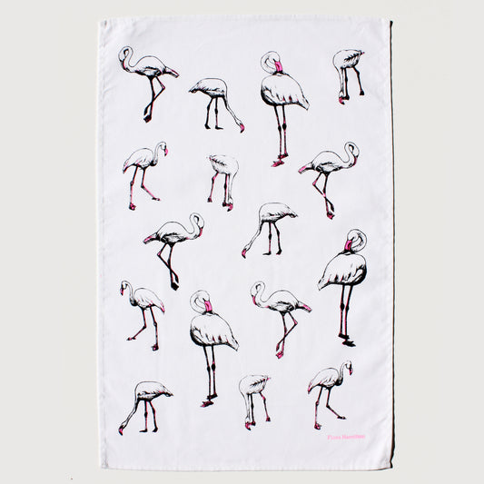 Flamingos Tea Towel