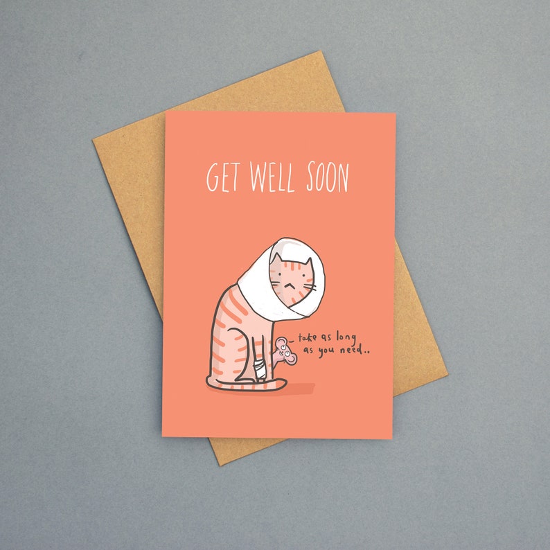 Get Well Soon Cat Card