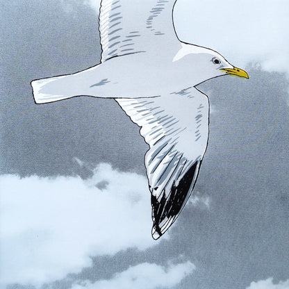 Flying Gull V Silver Print