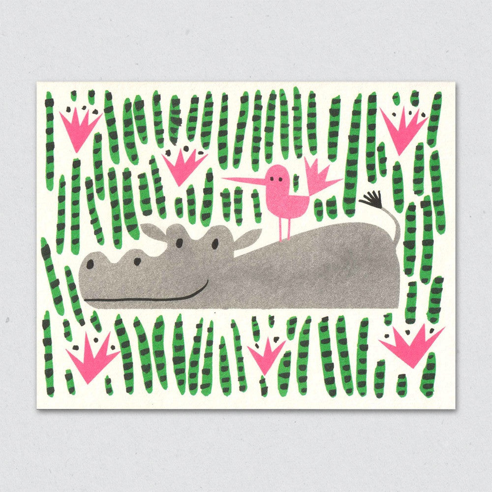 Happy Hippo card by Lisa Jones Studio
