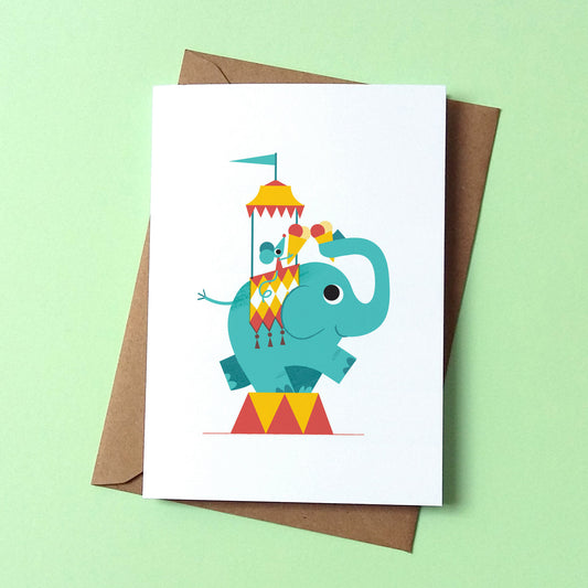Elephant Ice Cream Card
