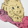 Kitten in Shoe print by Fiona Hamilton