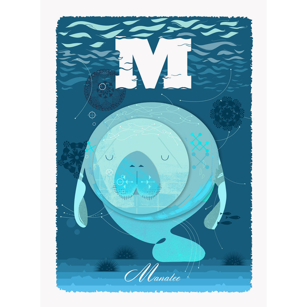 Manatee print by Graham Carter