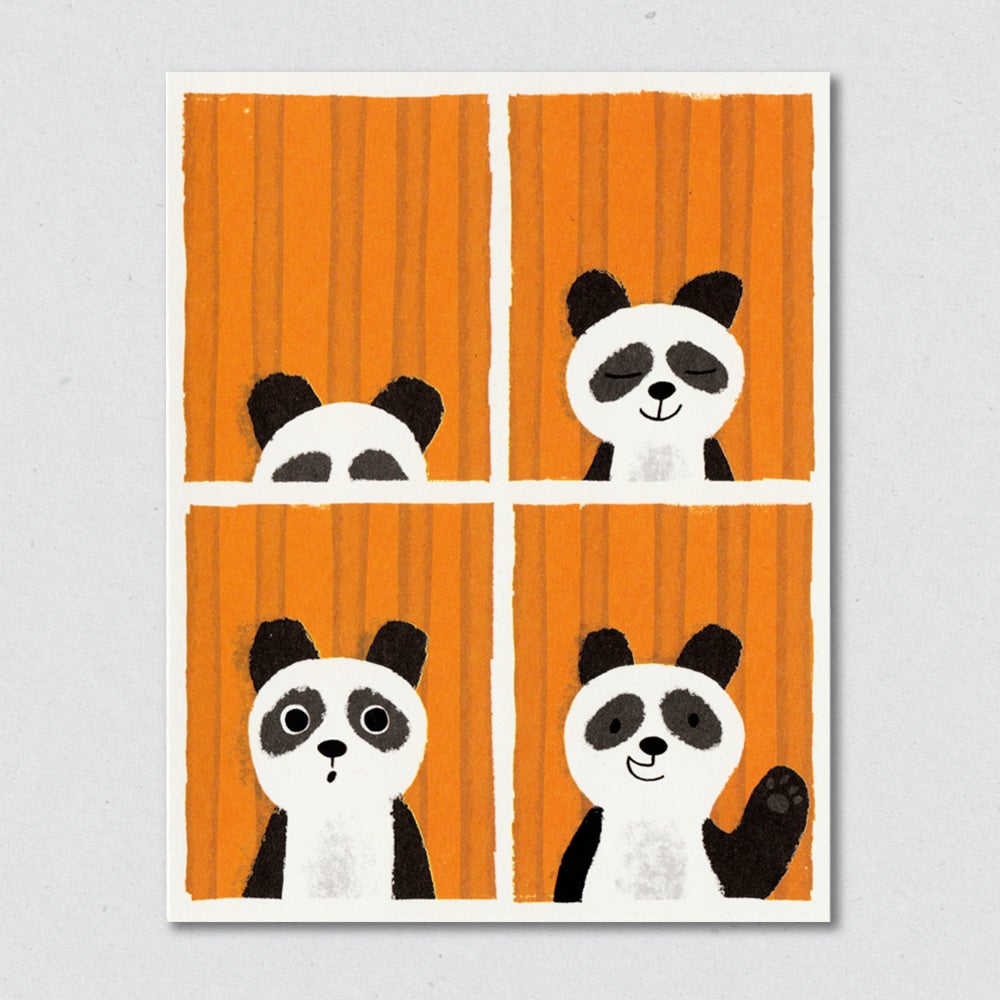 Panda Passport greeting card by Lisa Jones Studio