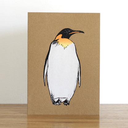 Penguin Kraft Christmas Card