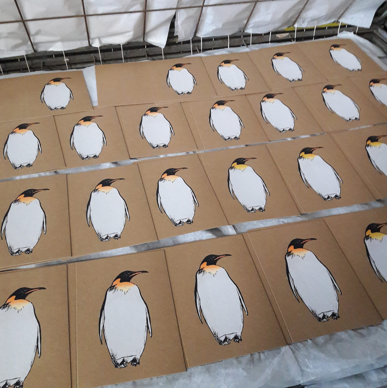 Penguin Kraft Christmas Card