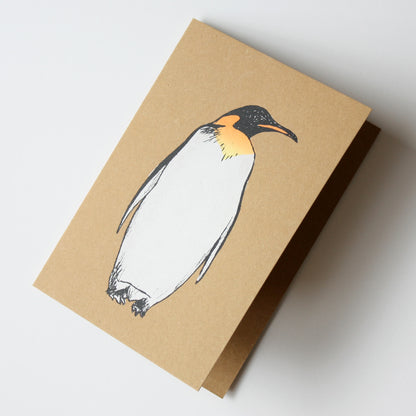 Penguin Kraft Christmas Card