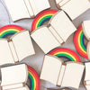 'Rainbow Book' brooch by Kate Rowland