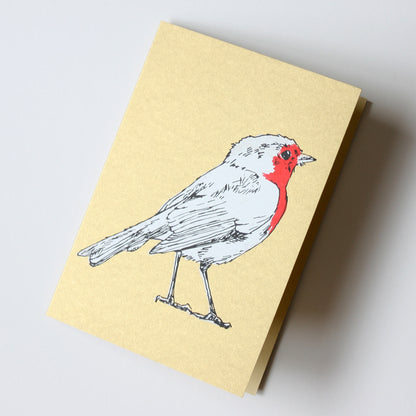 Robin Gold Christmas Card