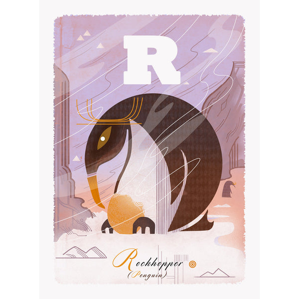 Rockhopper penguin print by Graham Carter