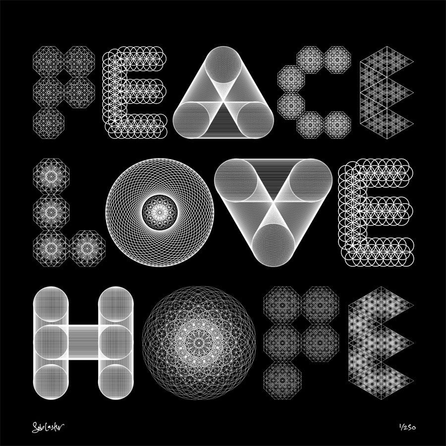 Three Words print by Seb Lester