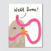 Well Done Worm greeting card by Lisa Jones Studio